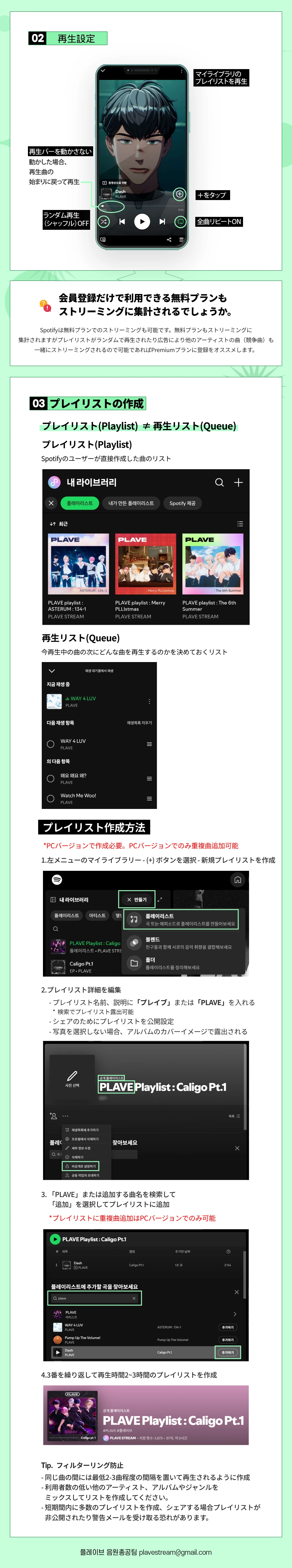 Spotify ストリーミング ガイド
