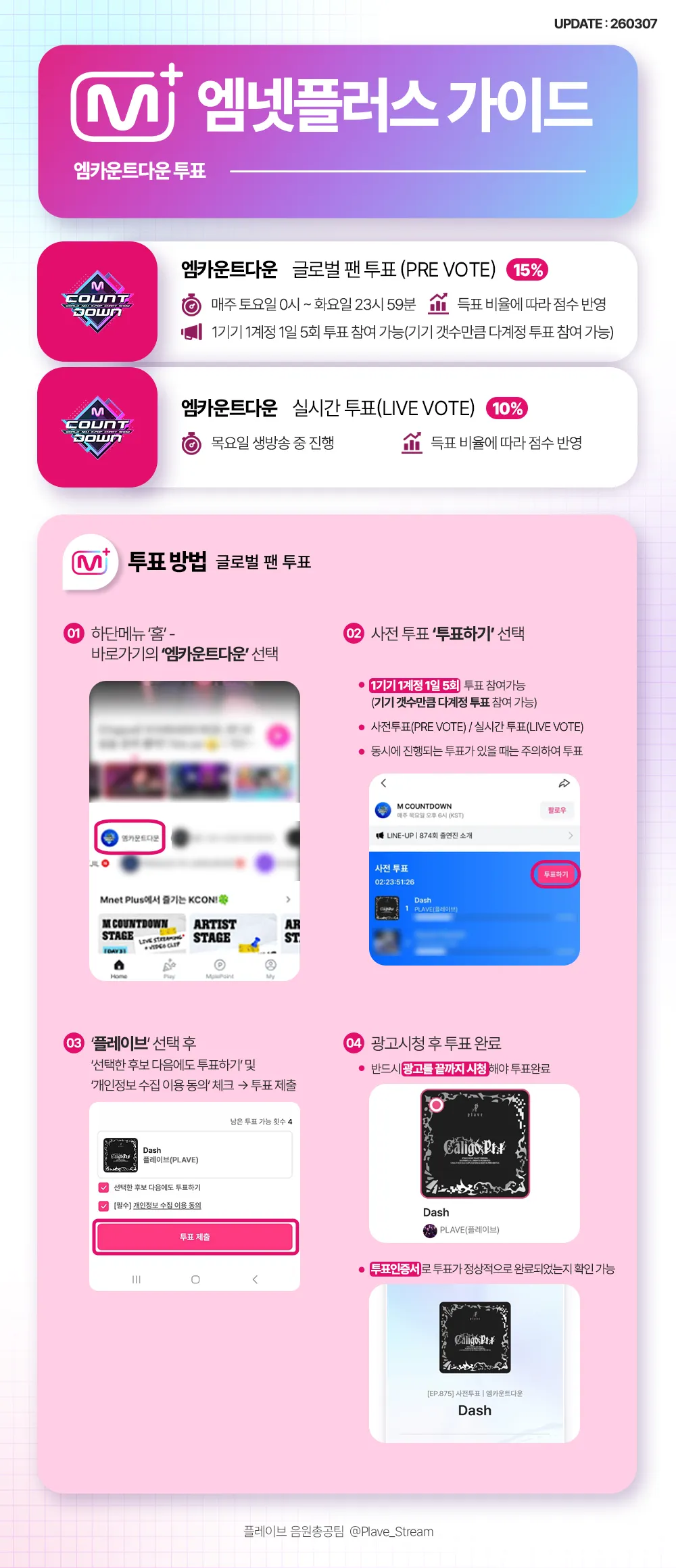 엠카운트다운 음악방송 가이드