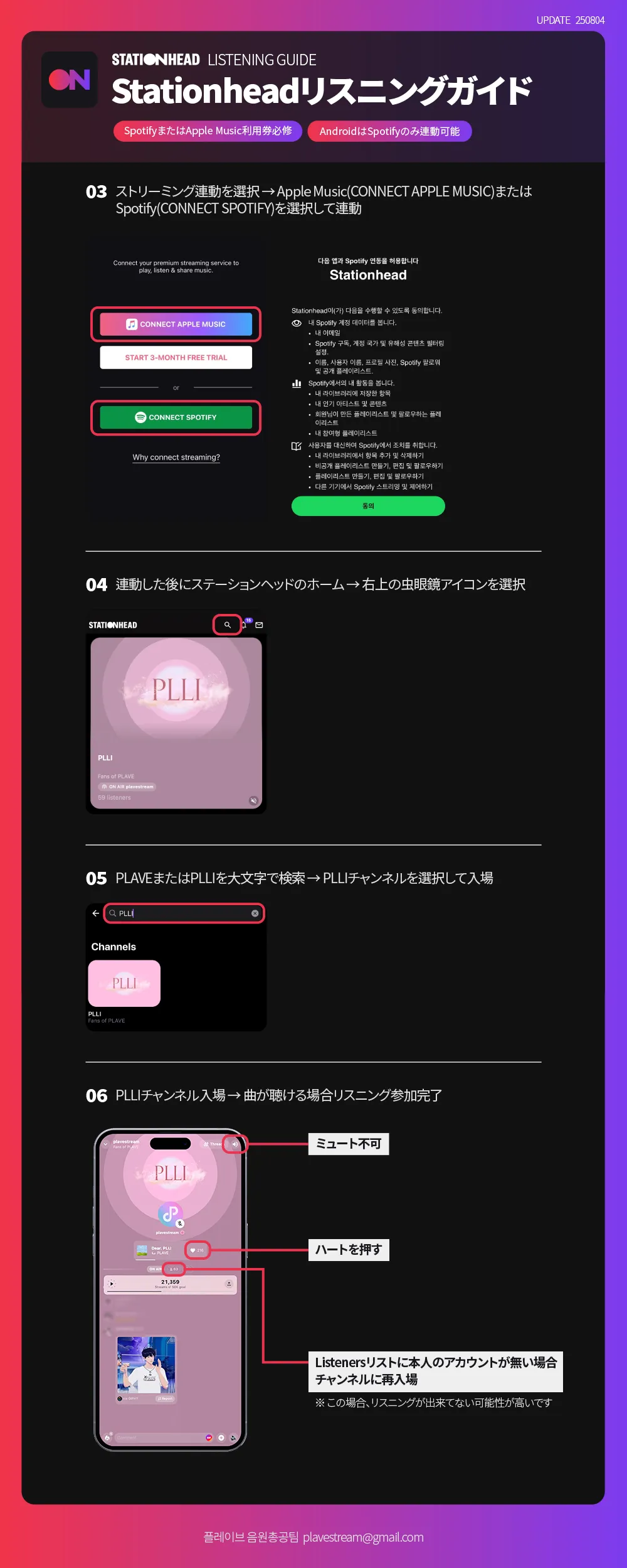 Stationhead ストリーミング ガイド