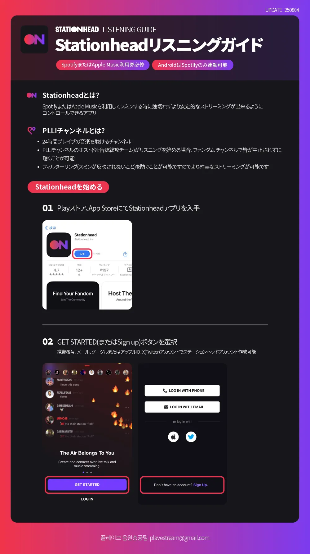 Stationhead ストリーミング ガイド