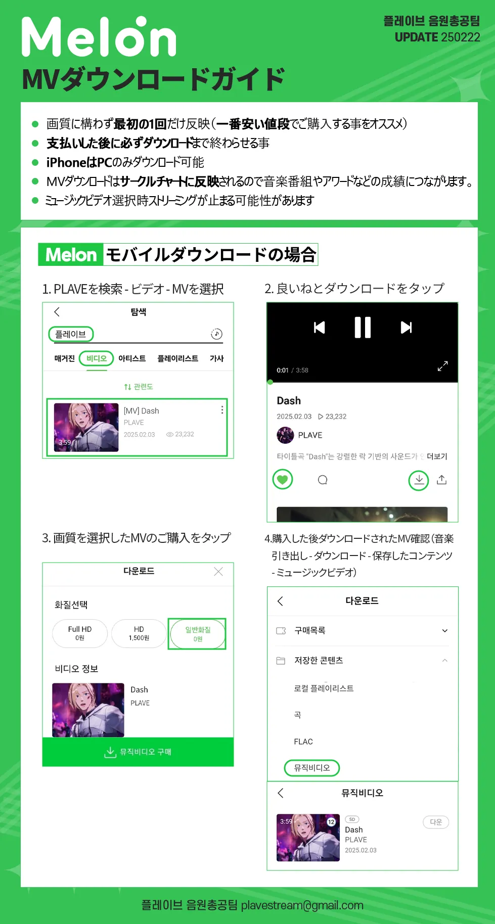 Melon MV ダウンロード ガイド