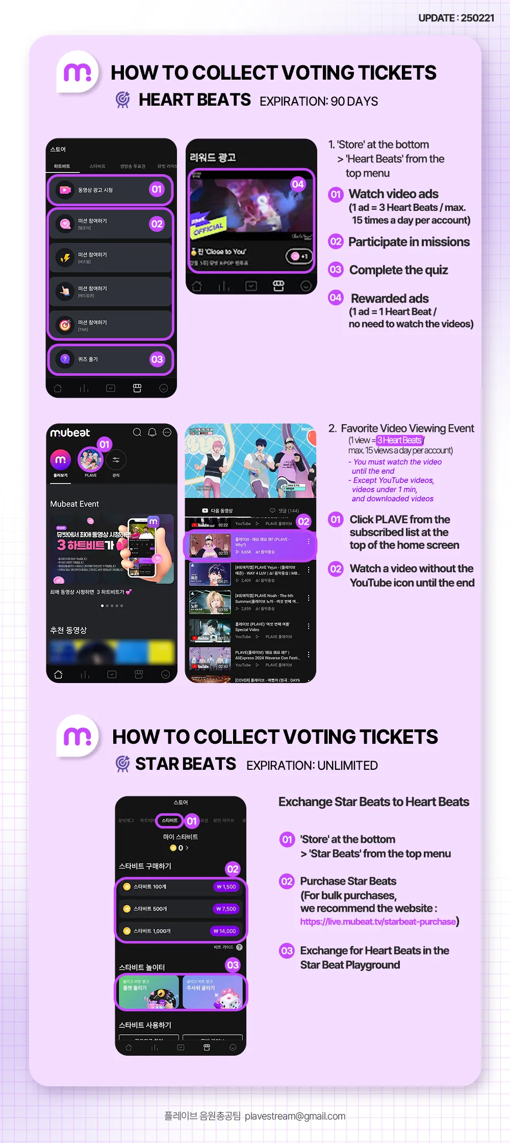 Mubeat Broadcast guide