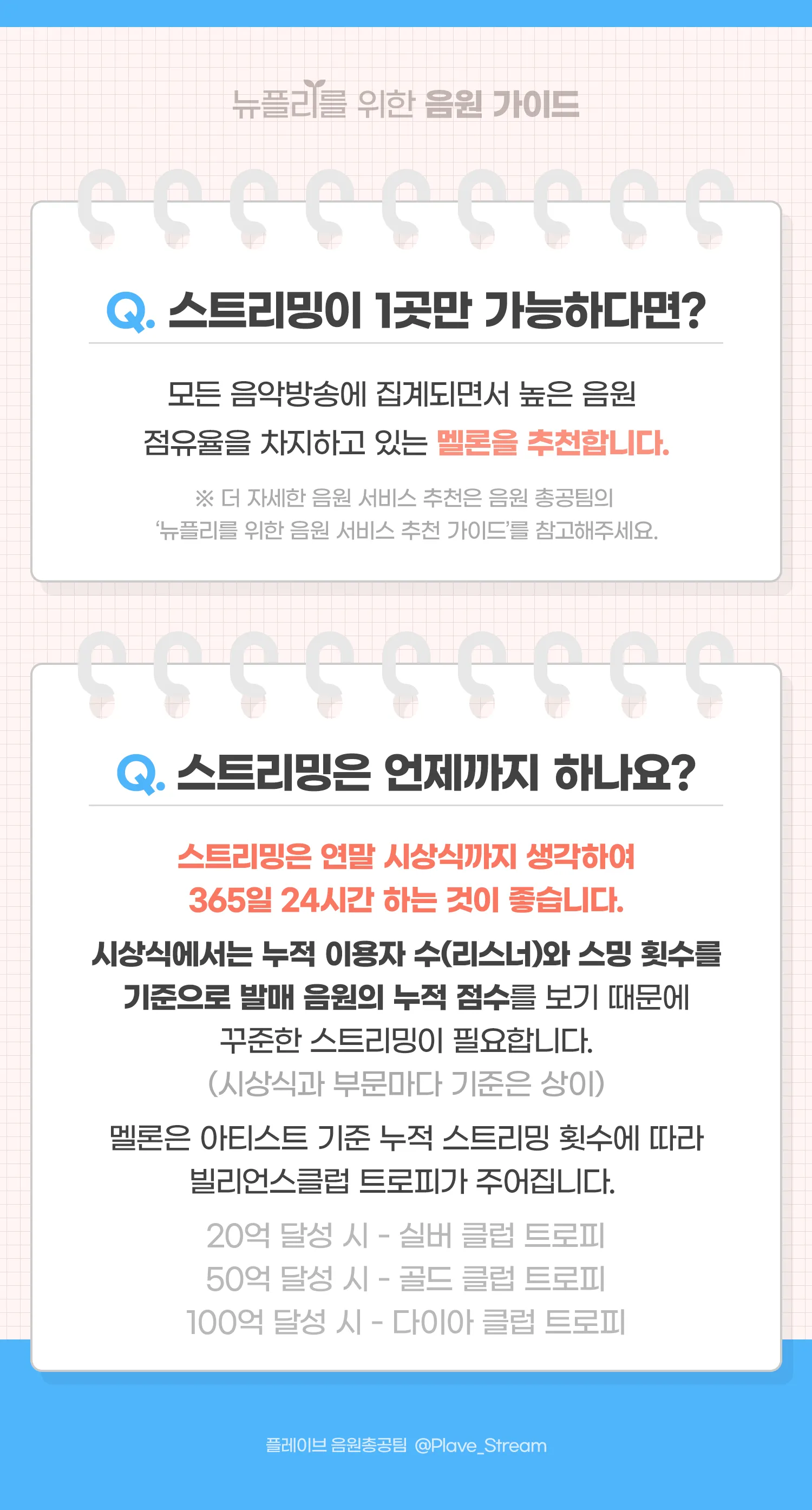 뉴플리 음원 가이드