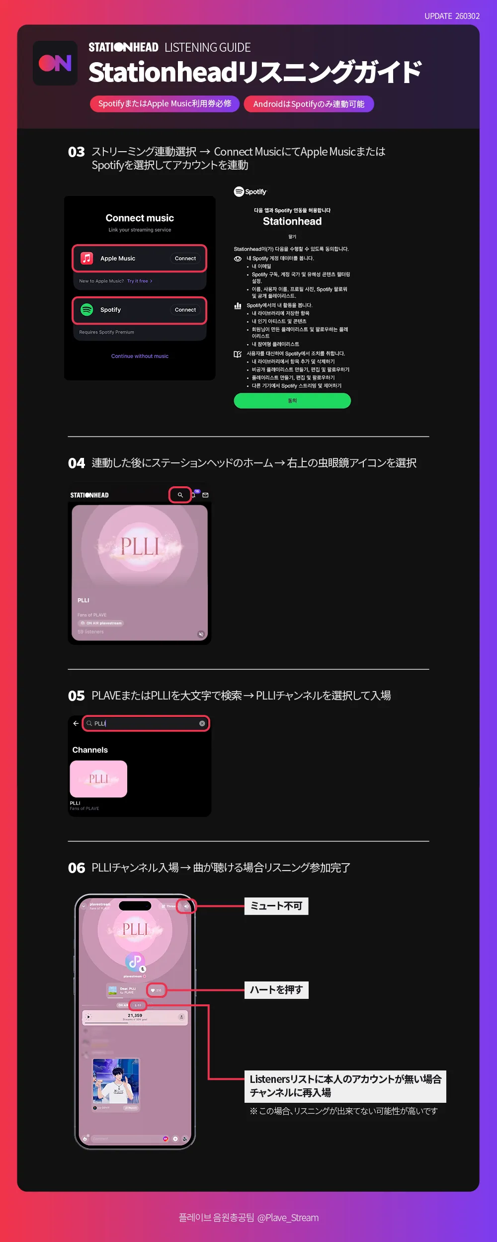Stationhead ストリーミング ガイド