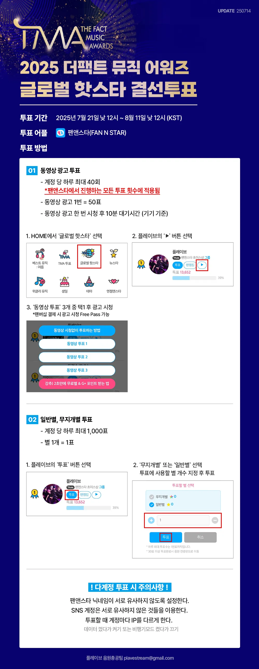 2025 TMA 글로벌 핫스타 결선 투표