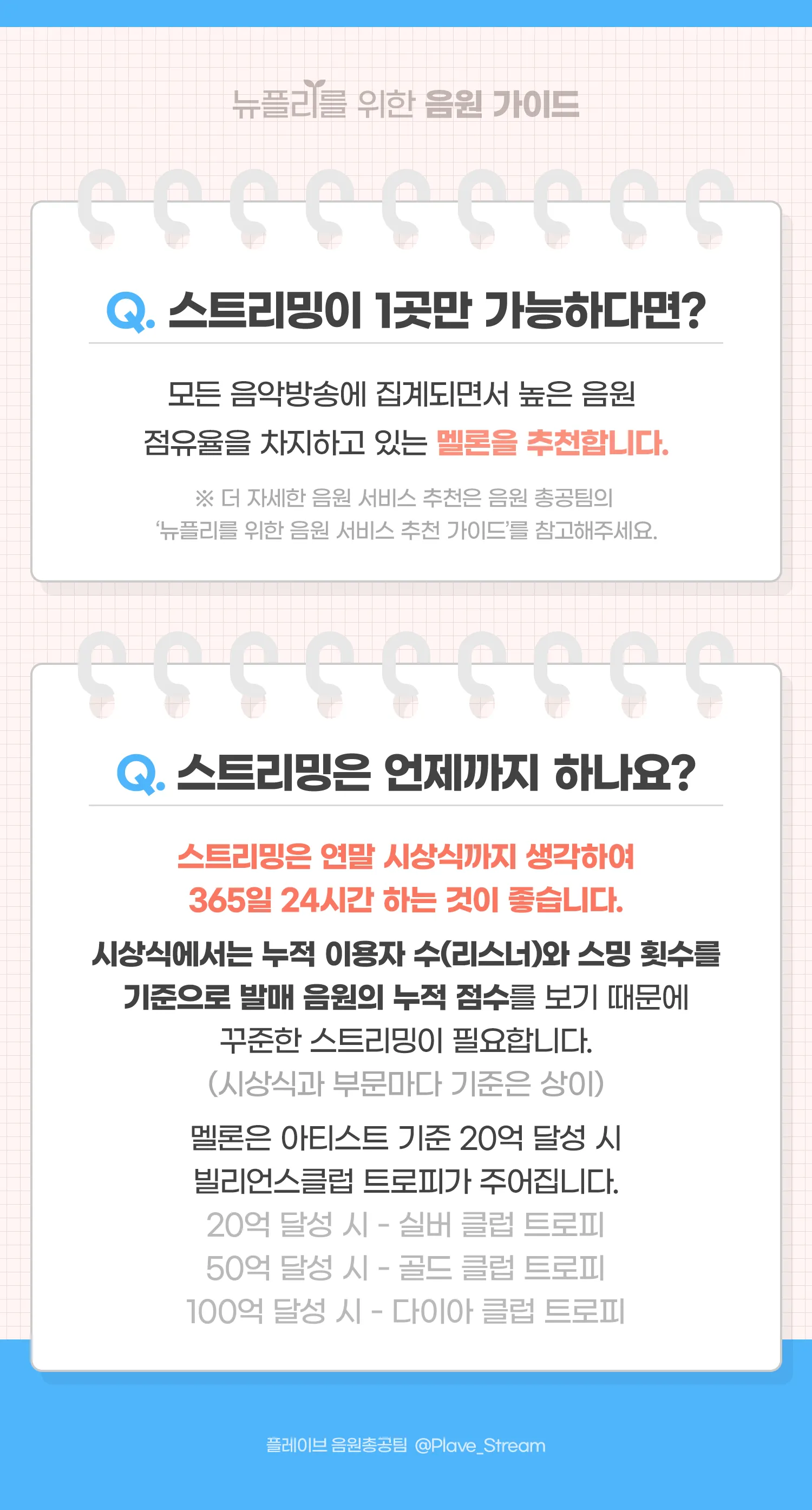 뉴플리 음원 가이드