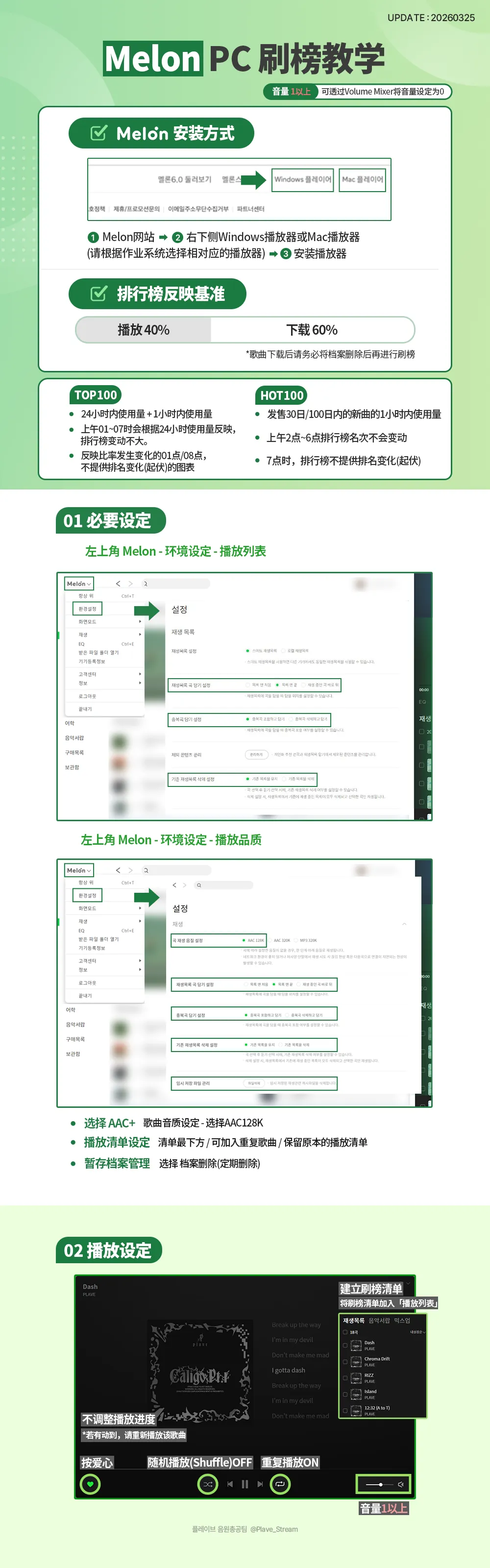 Melon 歌曲刷榜 教学