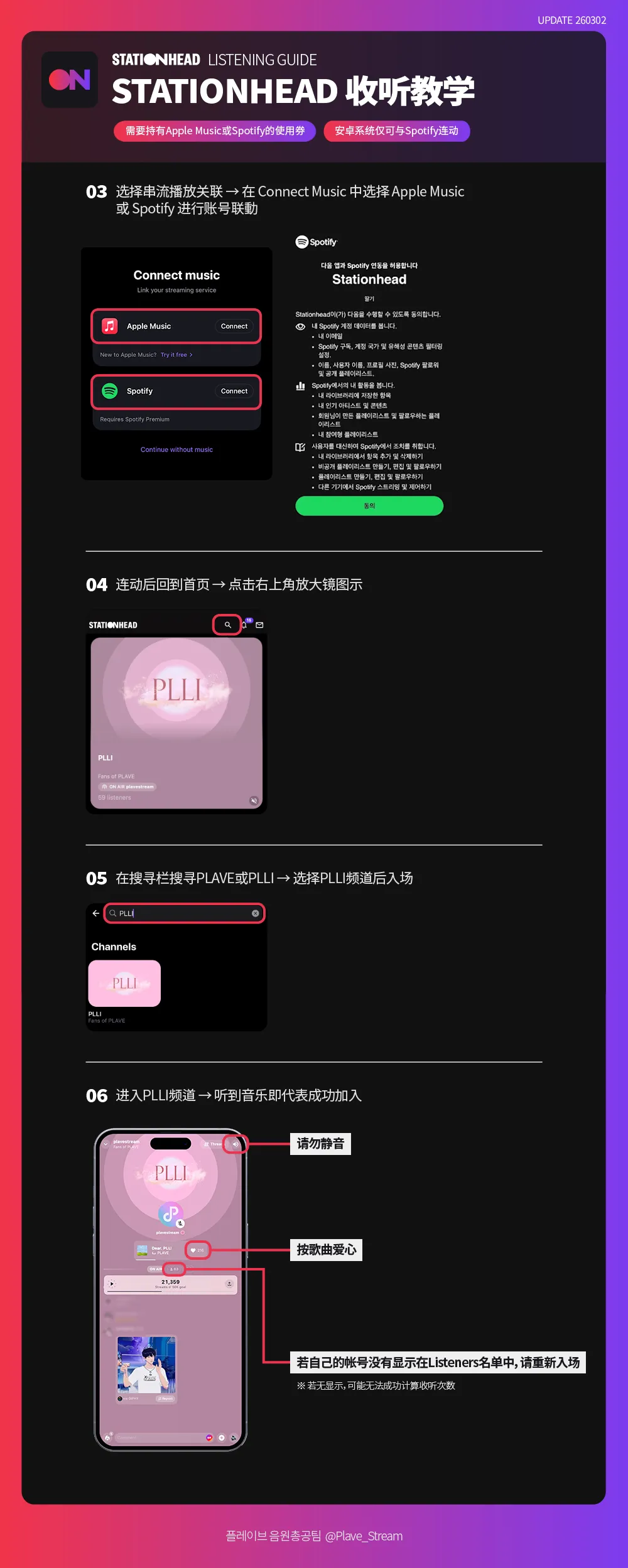 Stationhead 歌曲刷榜 教学