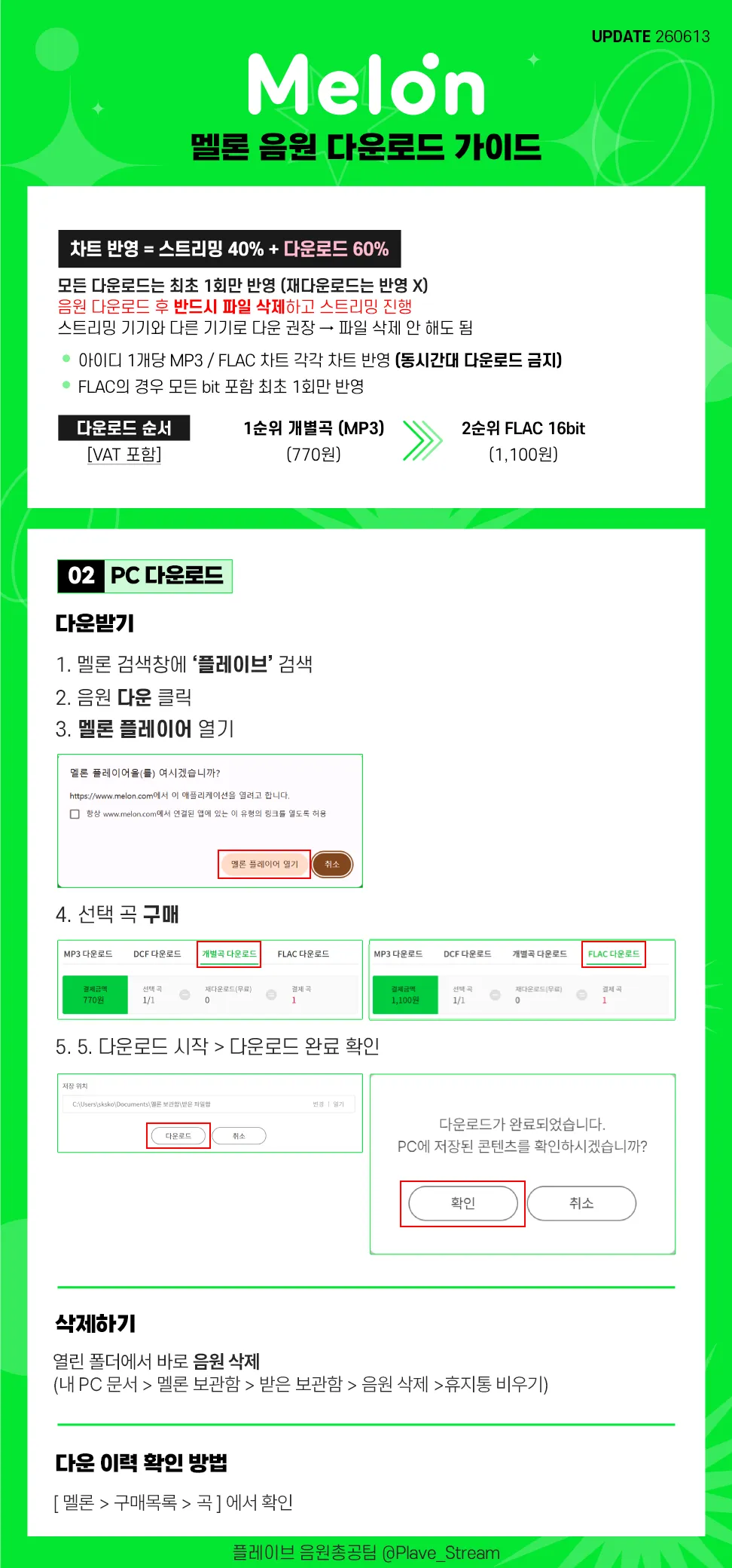 멜론 다운로드 가이드