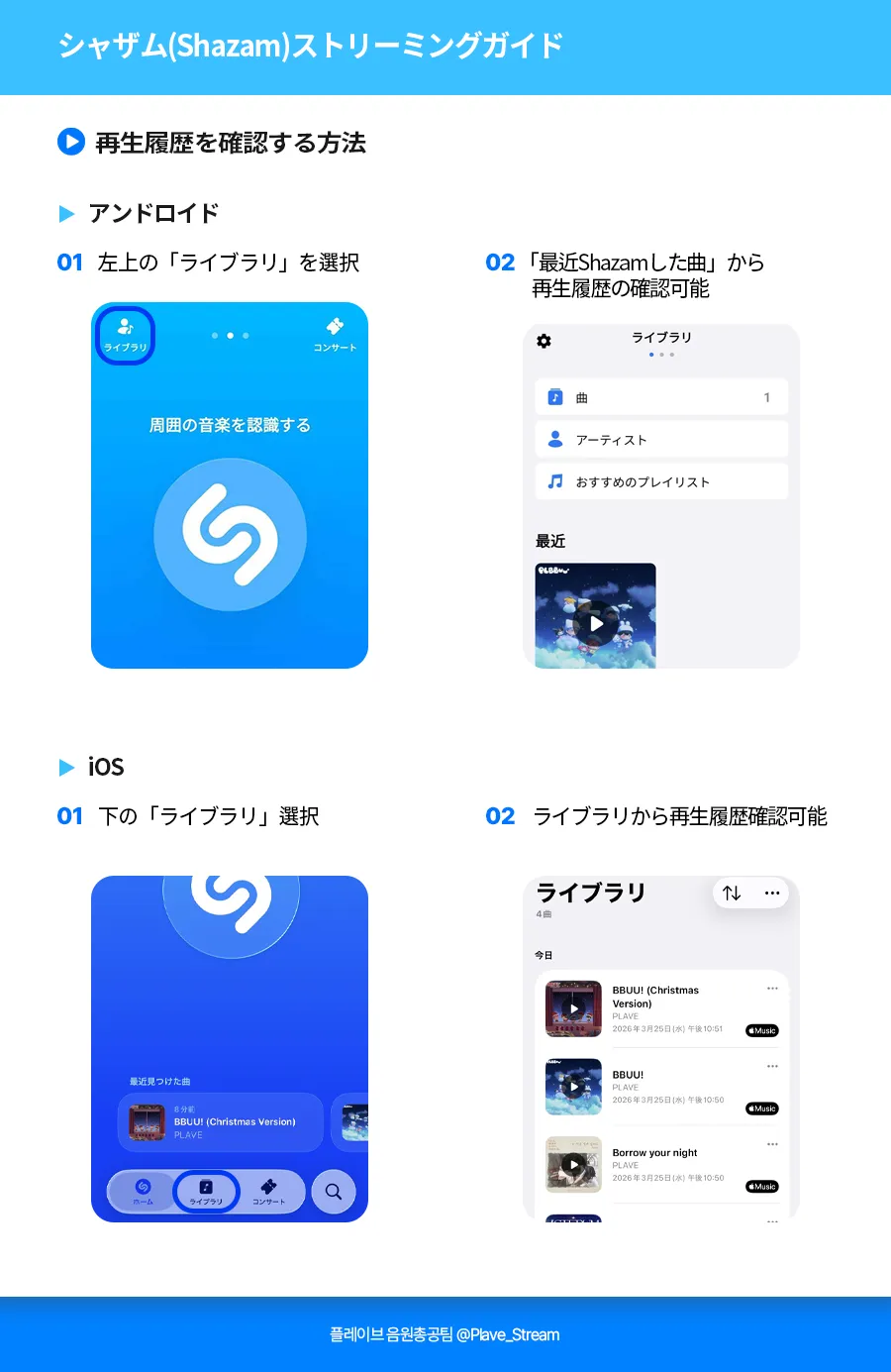 Shazam ストリーミング ガイド