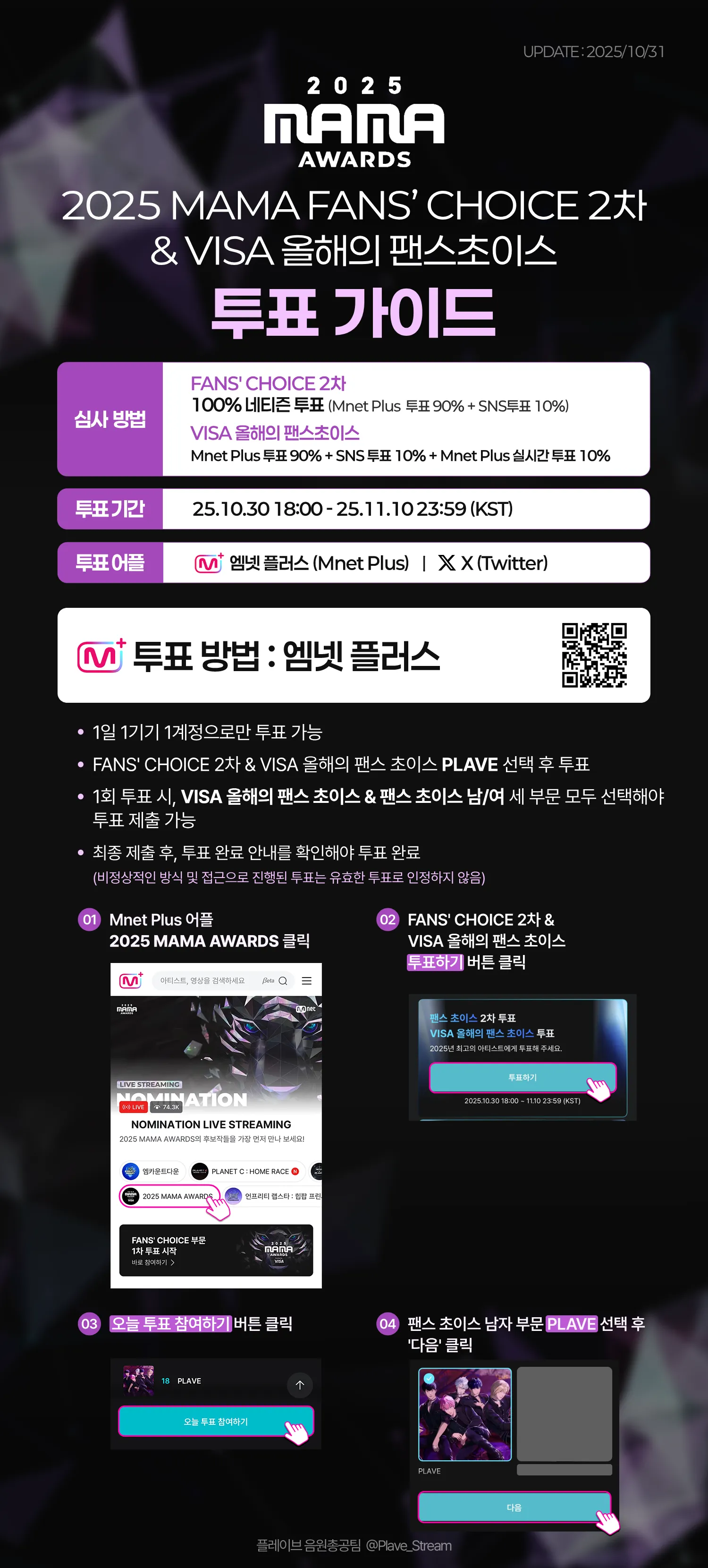 2025 MAMA FANS' CHOICE 2차 투표