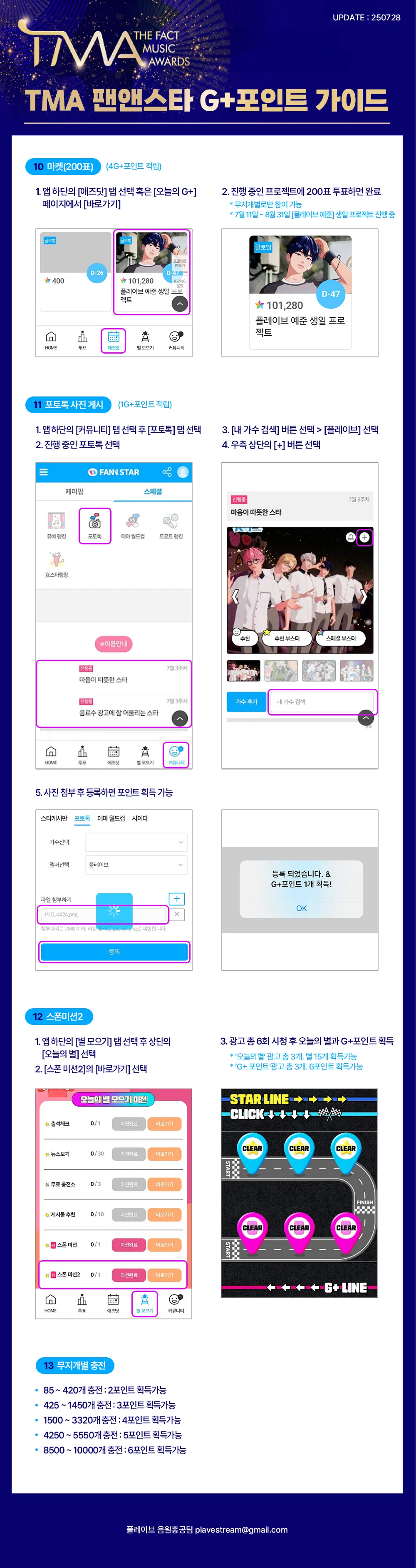 TMA 팬앤스타 G포인트 가이드