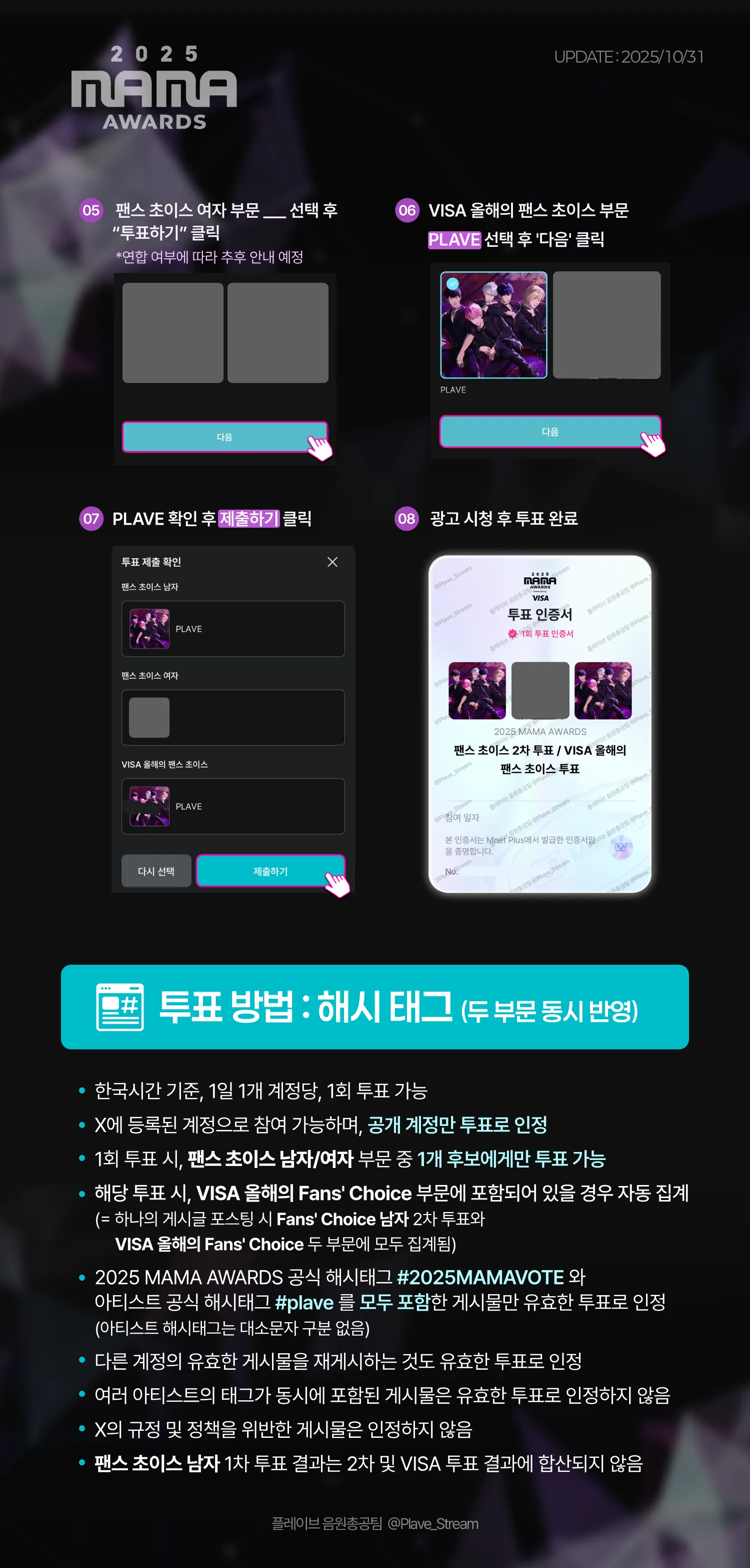 2025 MAMA FANS' CHOICE 2차 투표