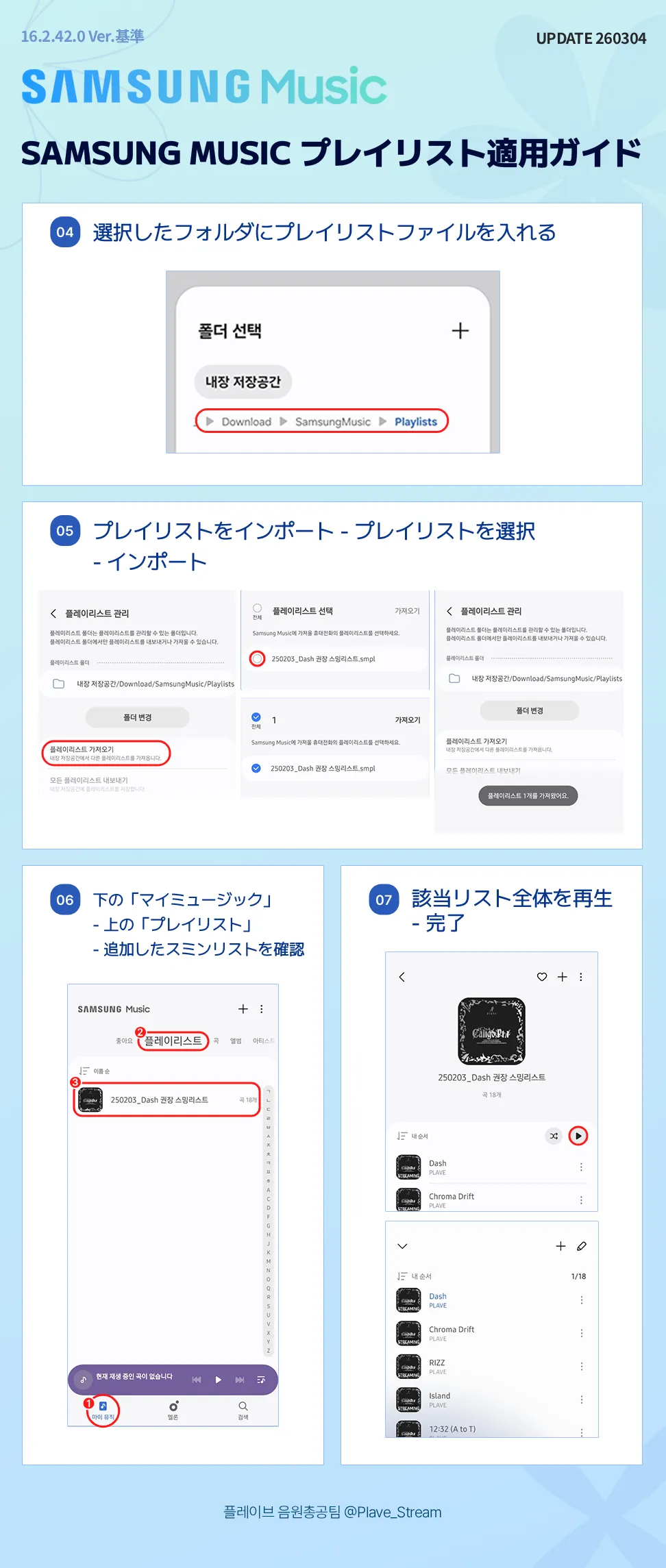 Samsung Music ストリーミング ガイド